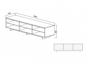 Тумба для ТВА Moderno-1800 Ф1 в Чернушке - chernushka.magazinmebel.ru | фото - изображение 2