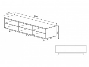 Тумба для ТВА Moderno-1800 Ф6 в Чернушке - chernushka.magazinmebel.ru | фото - изображение 4